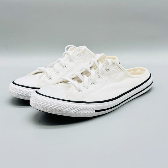 Converse All Star Sneaker Womens 7.5 White Slip On Mules Casual Chucks Shoes - Picture 4 of 12